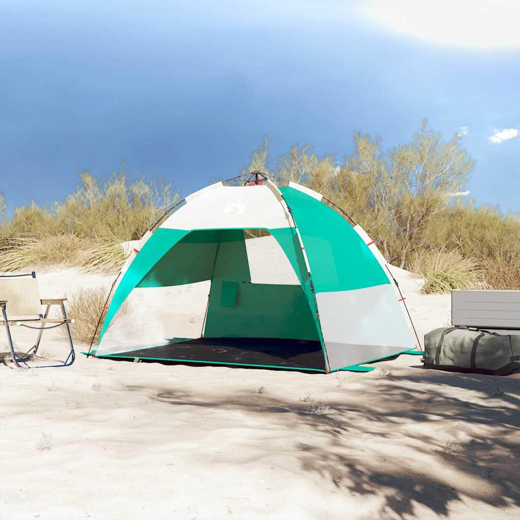 VidaXL Strandzelt für 2 Personen wasserdicht Schnellverschluss Meergrün 3/7