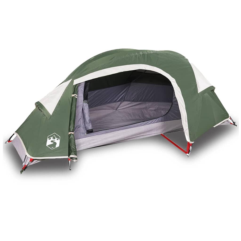 Vidaxl Tienda de Camping 1 Persona - Impermeable Verde 2/7