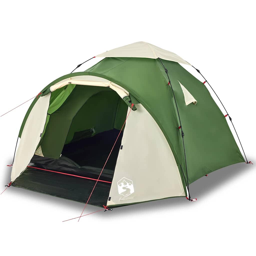Vidaxl Dome Tent 3-Person Fast Release Green > to translate in German 2/7