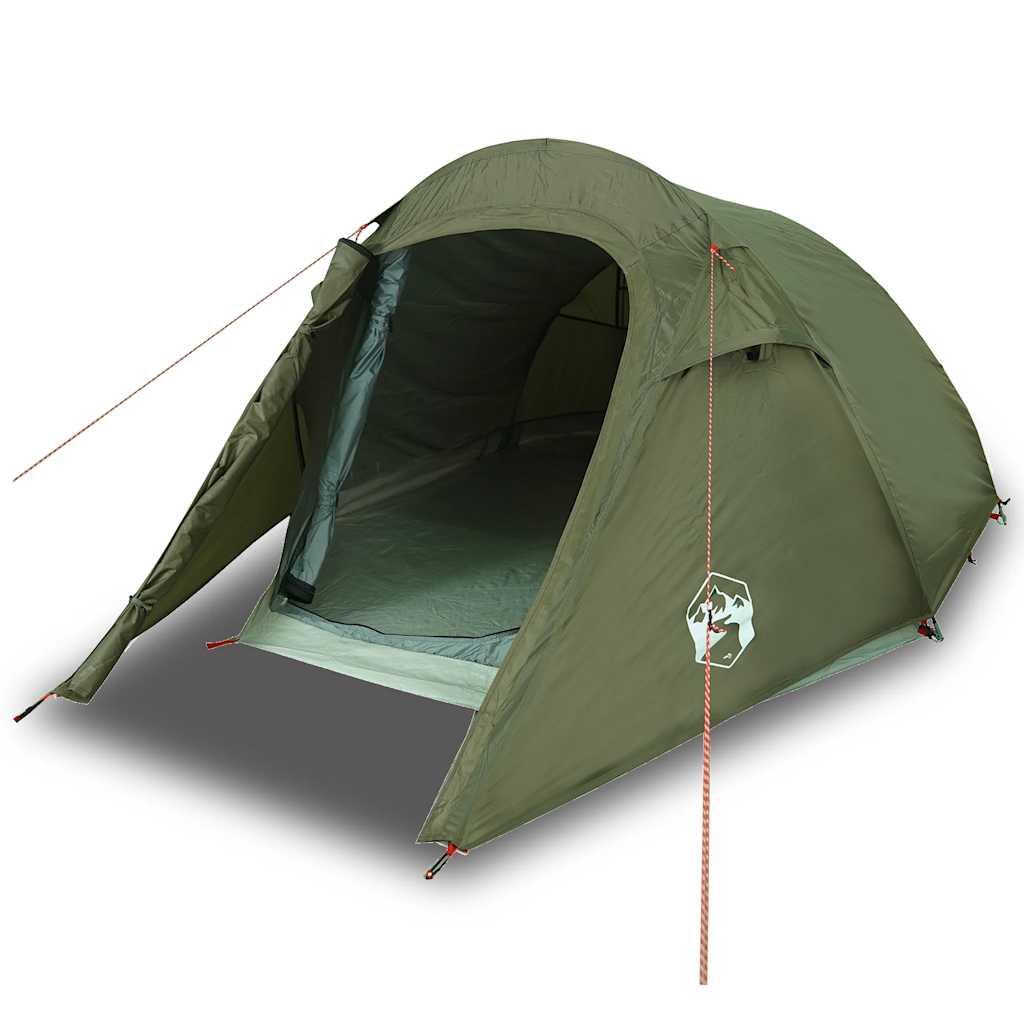 Tenda tunnel VidaXL 3 persone impermeabile verde oliva 2/7
