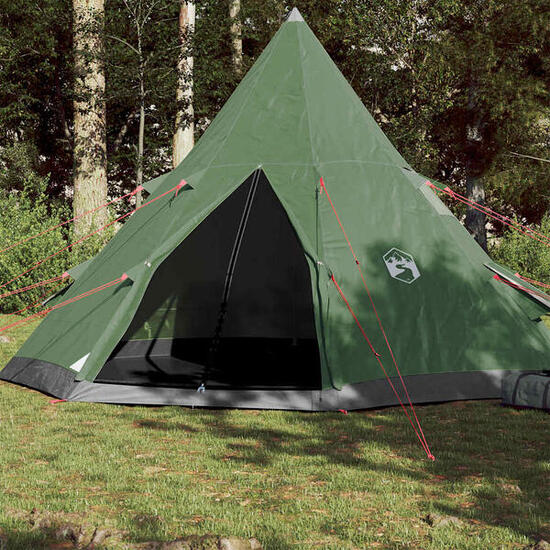 VidaXL Namiot tipi wodoodporny 4-osobowy zielony