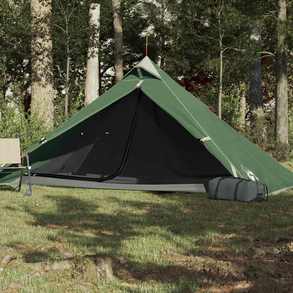 Tente Tipi Imperméable 1 Personne en Vert pour Campeurs Aventureux 3/7