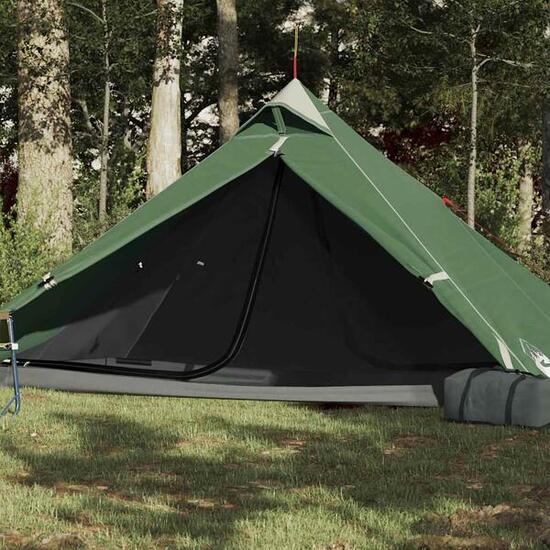 Tente Tipi Imperméable 1 Personne en Vert pour Campeurs Aventureux