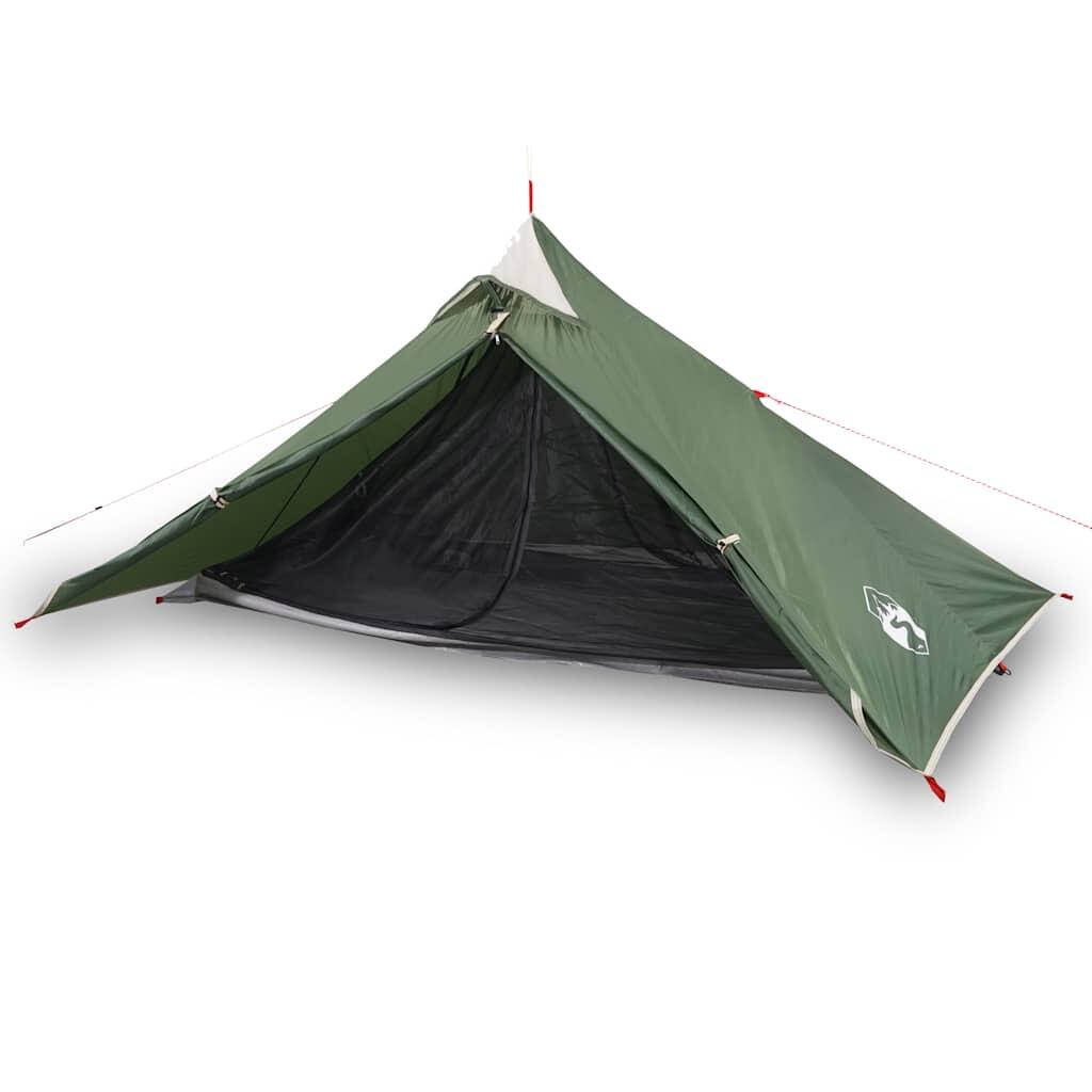 Tente Tipi Imperméable 1 Personne en Vert pour Campeurs Aventureux 2/7