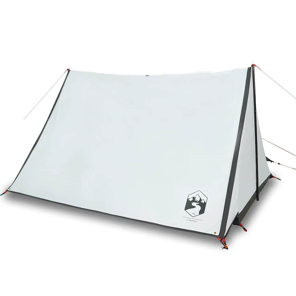 VidaXL Tente 2 Personnes - Tissu Imperméable Blanc 2/7