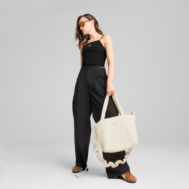 Trikó Puma Wardrobe Ess Ribbed Tank Top, Fekete, Nők
