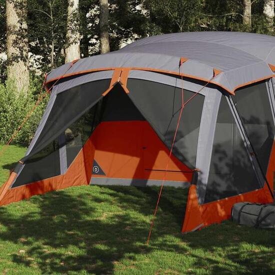 VidaXL 4-Personen Campingzelt mit Vordach wasserfest orange