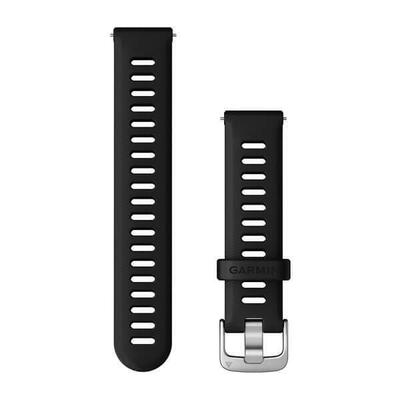 Horloge band met snelsluiting en zilveren gesp garmin 18 mm