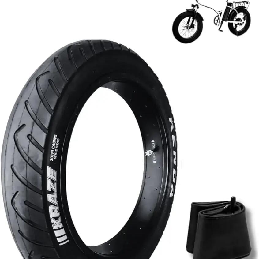 Tyre 20x4.0 1/4+inner tube, tyre kenda 20 x 4.0 fat bike mtb 20" EV