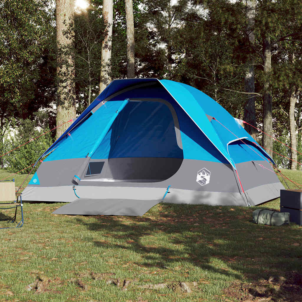 Vidaxl Carpa Domo de 4 Personas - Impermeable y Ligera Azul 3/7