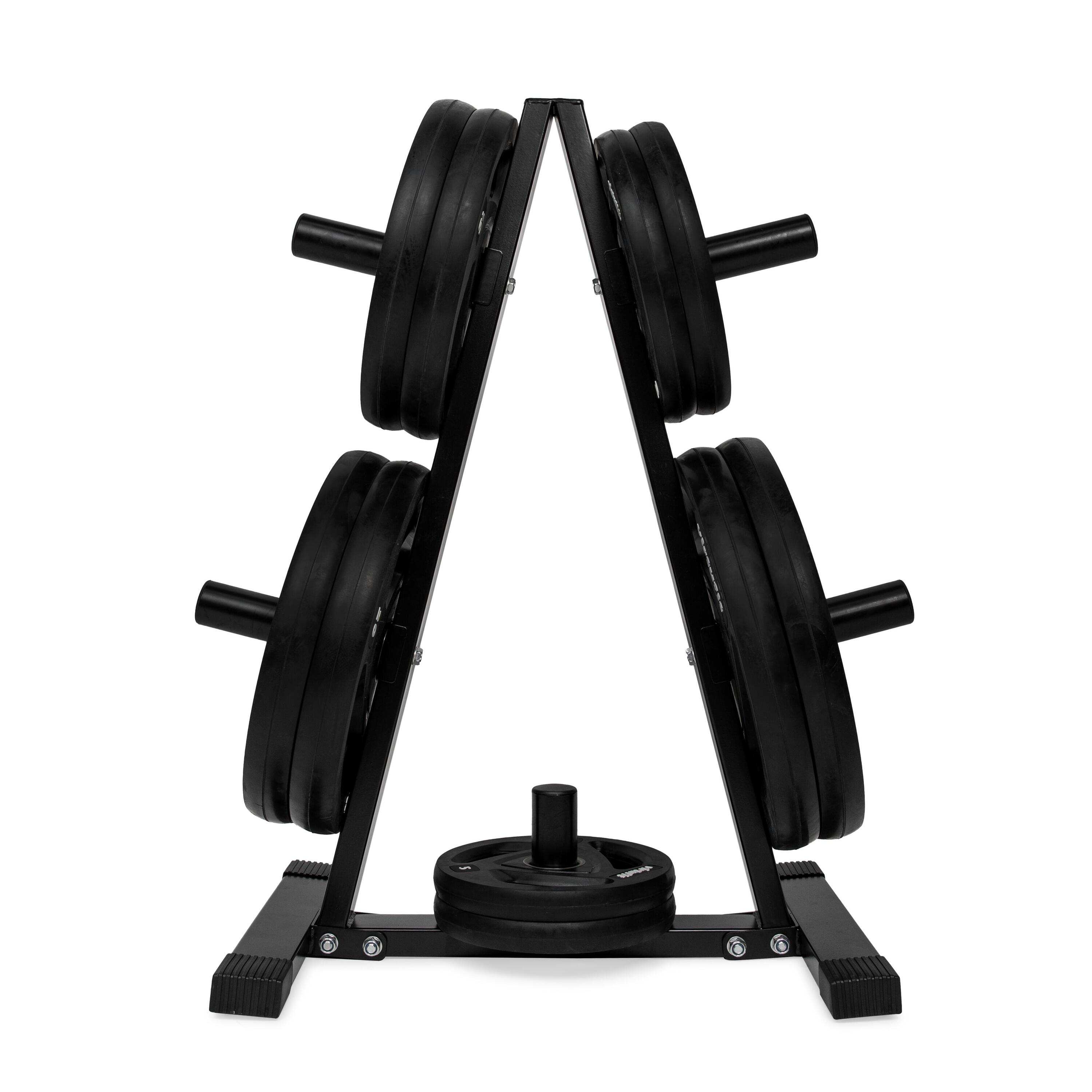 Soporte Estante Discos Olímpicos 50 mm Fitness Negro 3/3