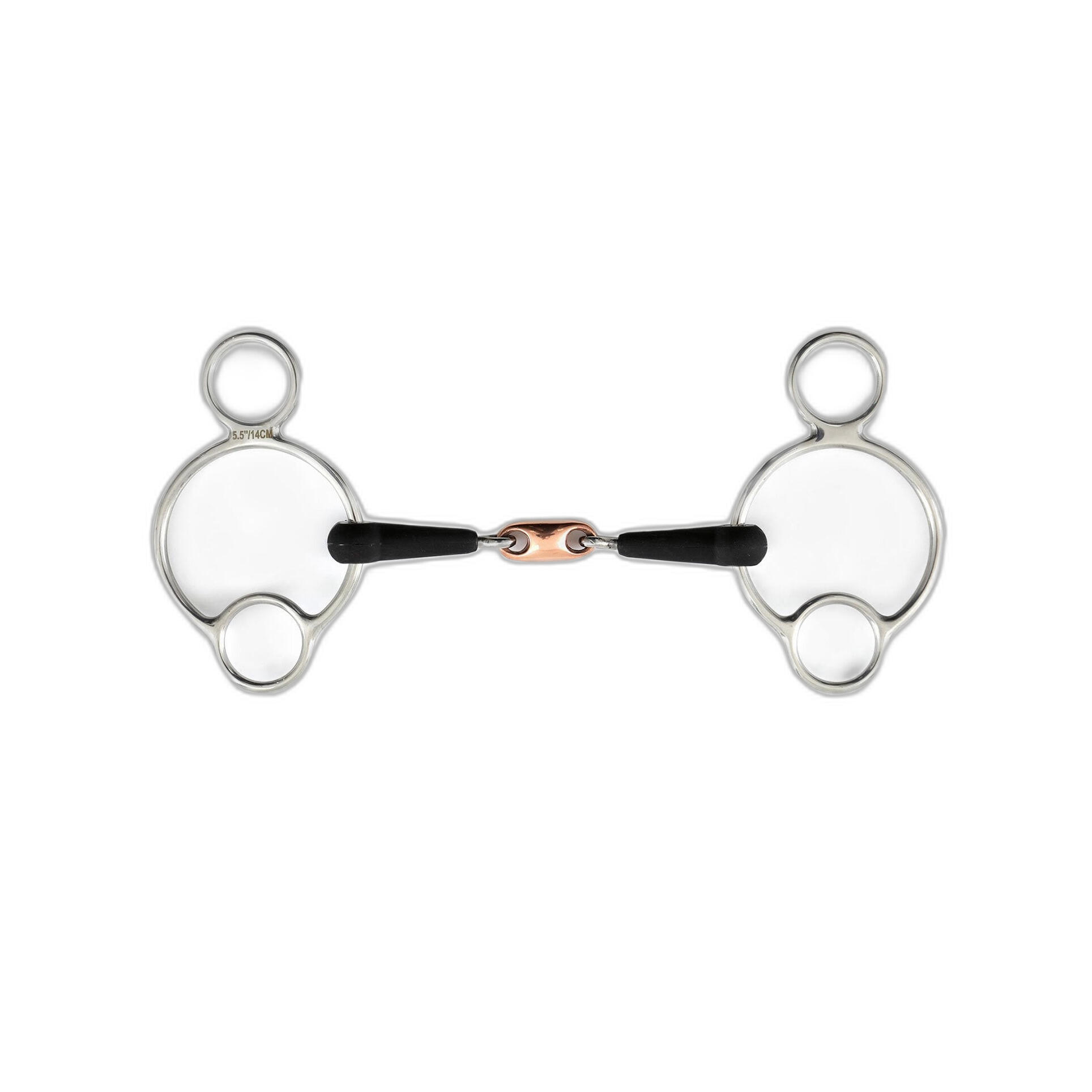 PREMIER EQUINE 3 ring double breaker bit for rubber horse Premier Equine