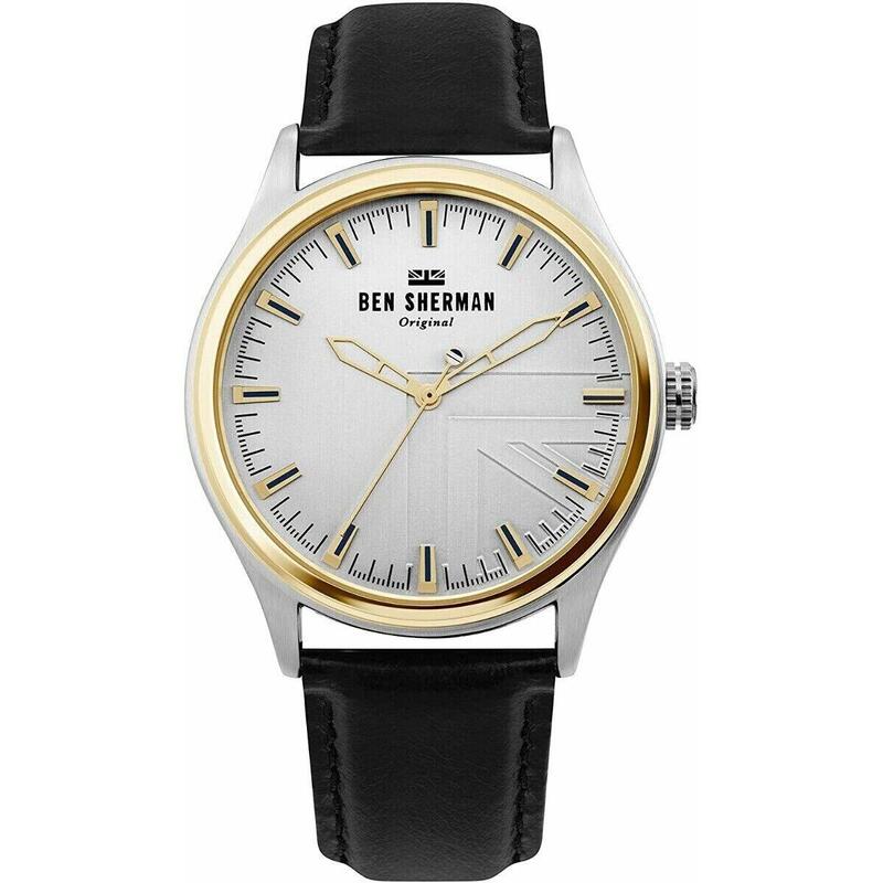 Ben Sherman da Uomo Orologio di Design London Portobello WB059BRN Nero Argento e