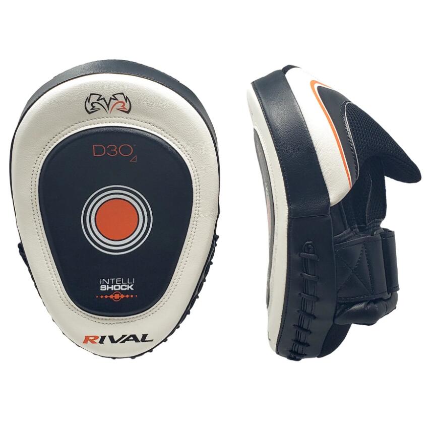 Tarcze Bokserskie Rival INTELLI-SHOCK Punch Mitts RPM10 (next gen.) Białe/Czarne 3/3