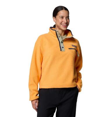 Felpa in pile Columbia Helvetia II da donna con bottoni a pressione