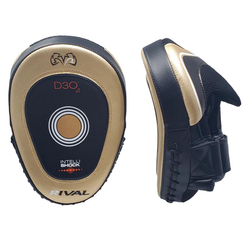 Tarcze Bokserskie Rival INTELLI-SHOCK Punch Mitts RPM10 (next gen.) Złote/Czarne 2/3