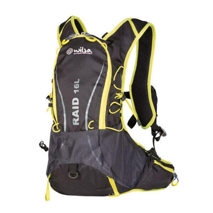 Sac à Dos Raid-Trail 16 litres Noir et jaune