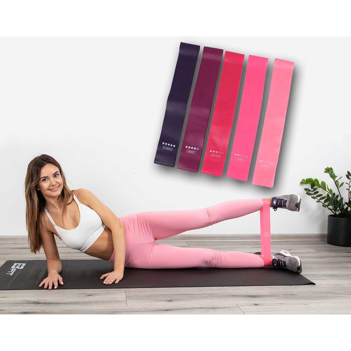 Taśma elastyczna fitness Enero Fit 5 sztuk (2,5 -15 kg) 5/7