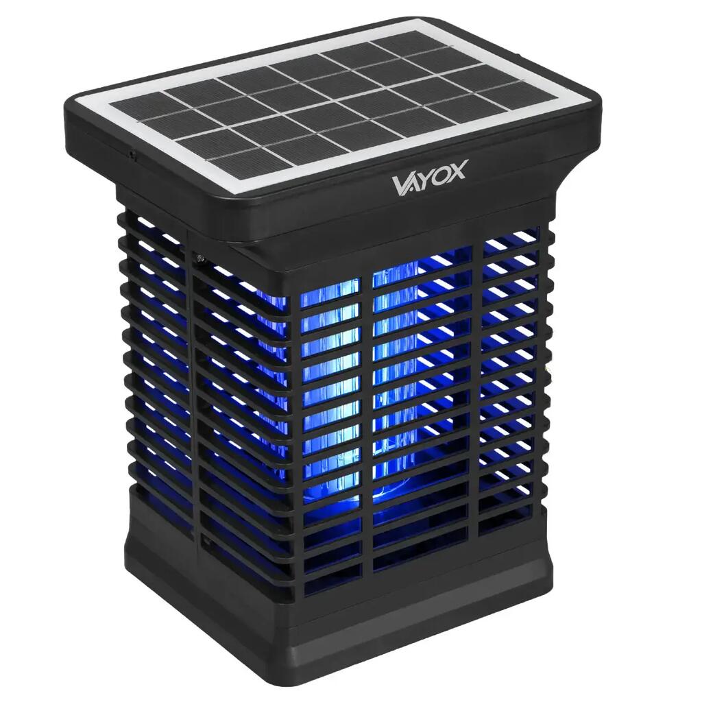 Лампа инсектицидна UV VAYOX IKV-200 за комари мухи акумулаторна соларна
