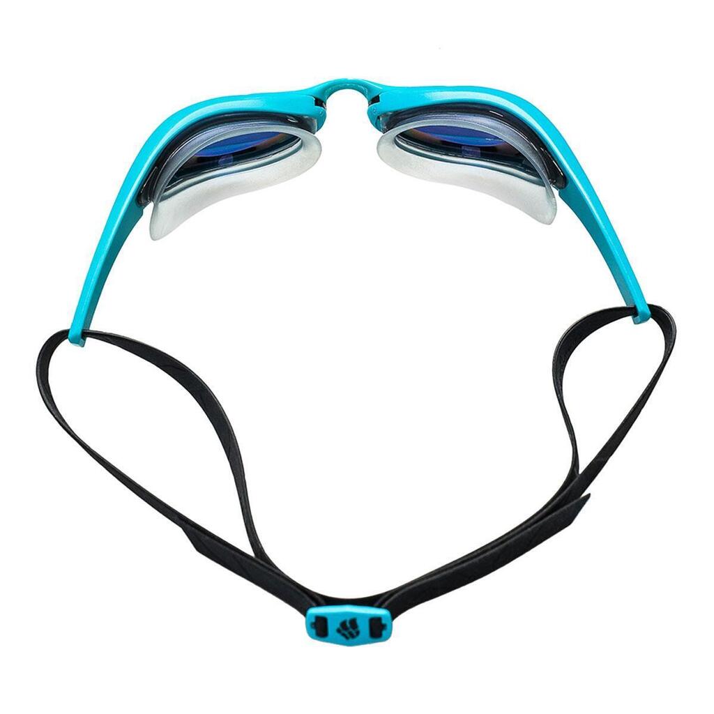 MAD WAVE Razor Rainbow Mirrored Azure Swimming Goggles