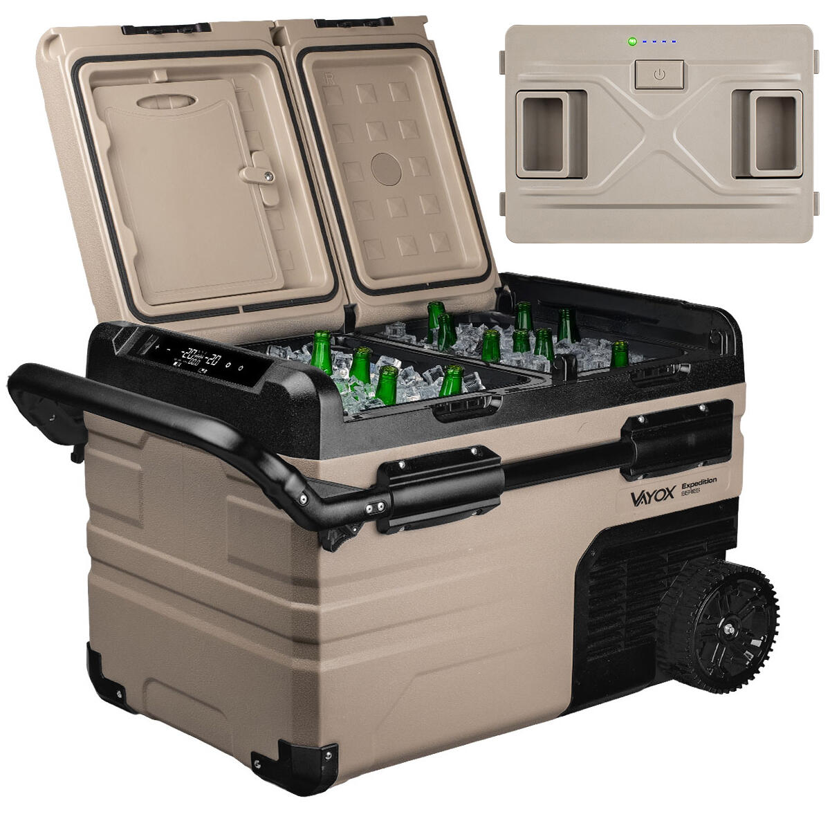 Frigorífico portátil com compressor vayox va-ew39 12/24/230v com bateria 39l