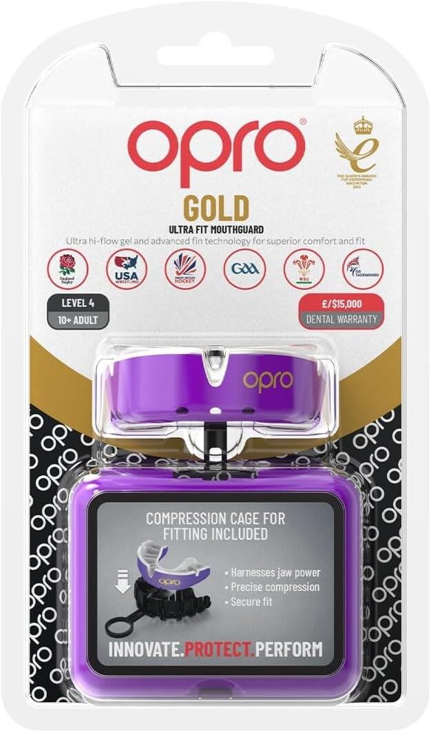 Mundschutz OPRO Gold Erwachsene – Lila/Perlmutt 7/7