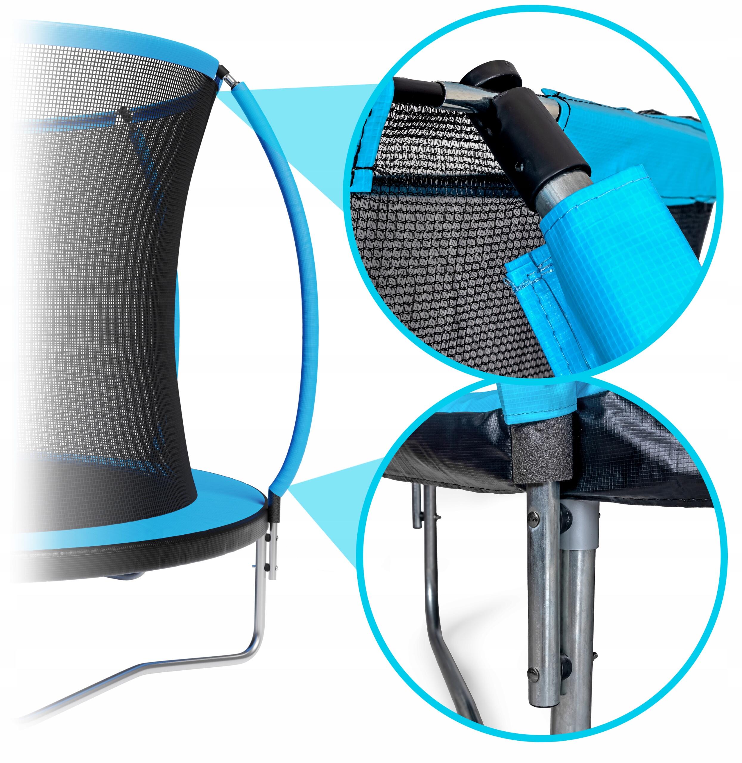 Trampolina Sapphire ST-8080W 8FT 252 cm z siatką wewnętrzną drabinka