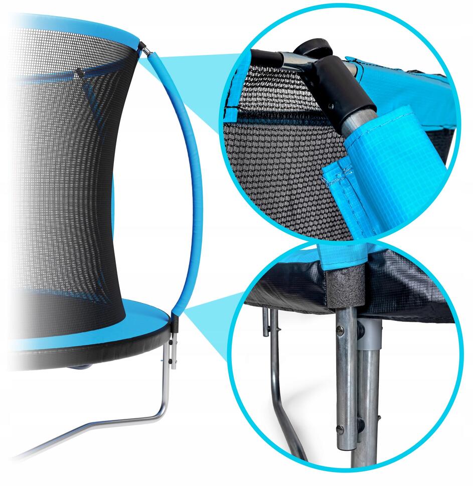Trampolina Sapphire ST-8080W 8FT 252 cm z siatką wewnętrzną drabinka