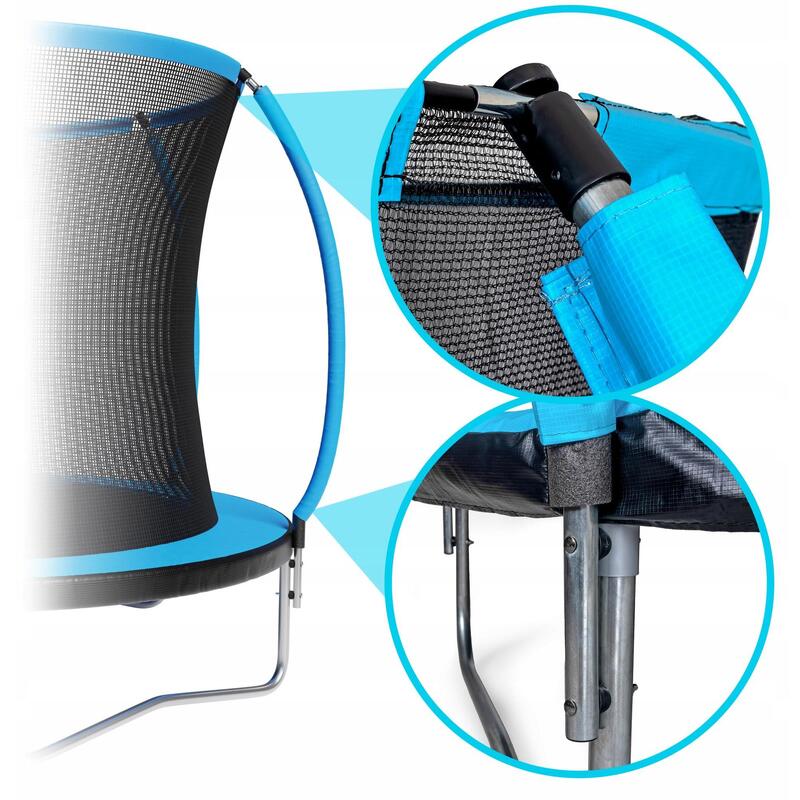 Trampolina Sapphire ST-8080W 8FT 252 cm z siatką wewnętrzną drabinka