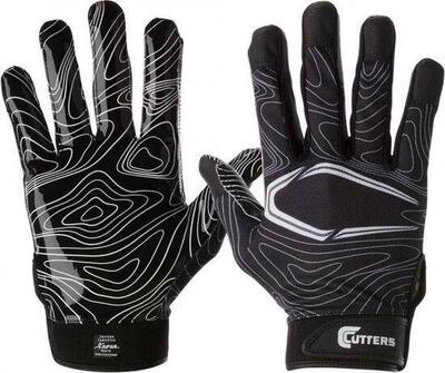 American football - handschoenen - receiver gloves - volwassenen (zwart)