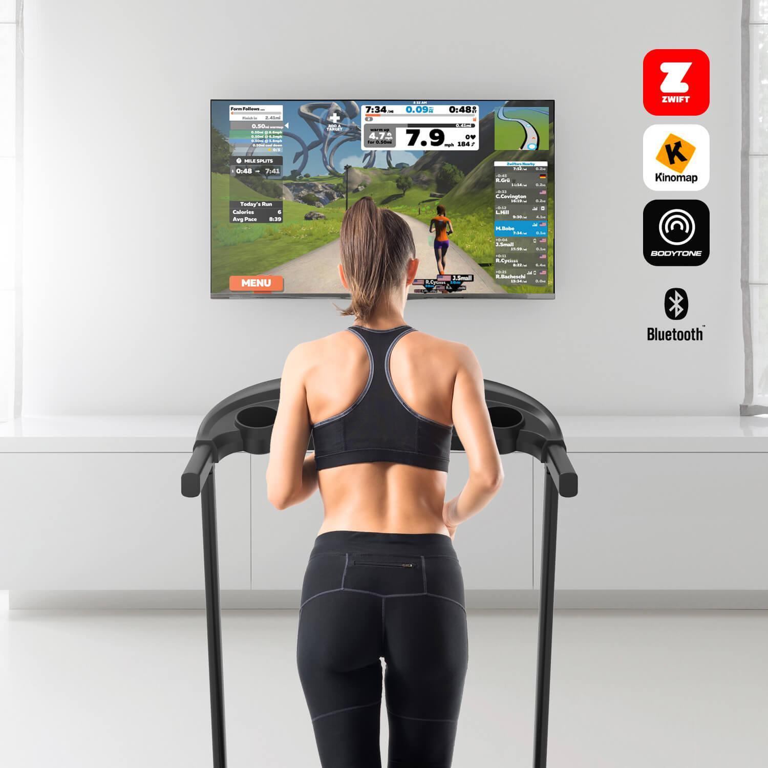 Cinta de correr plegable Bodytone DT12+ inteligente bluetooth, pantalla, 12km/h 2/8