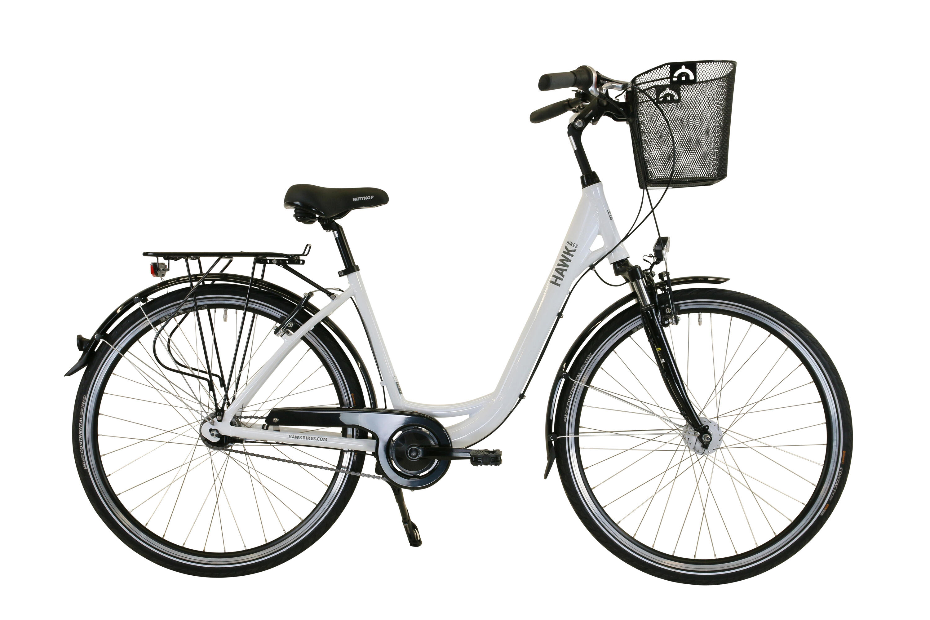 HAWK BIKES HAWK City Wave Deluxe Plus inkl. Korb Damenfahrrad 26 Zoll 7-Gang Nabenschaltung