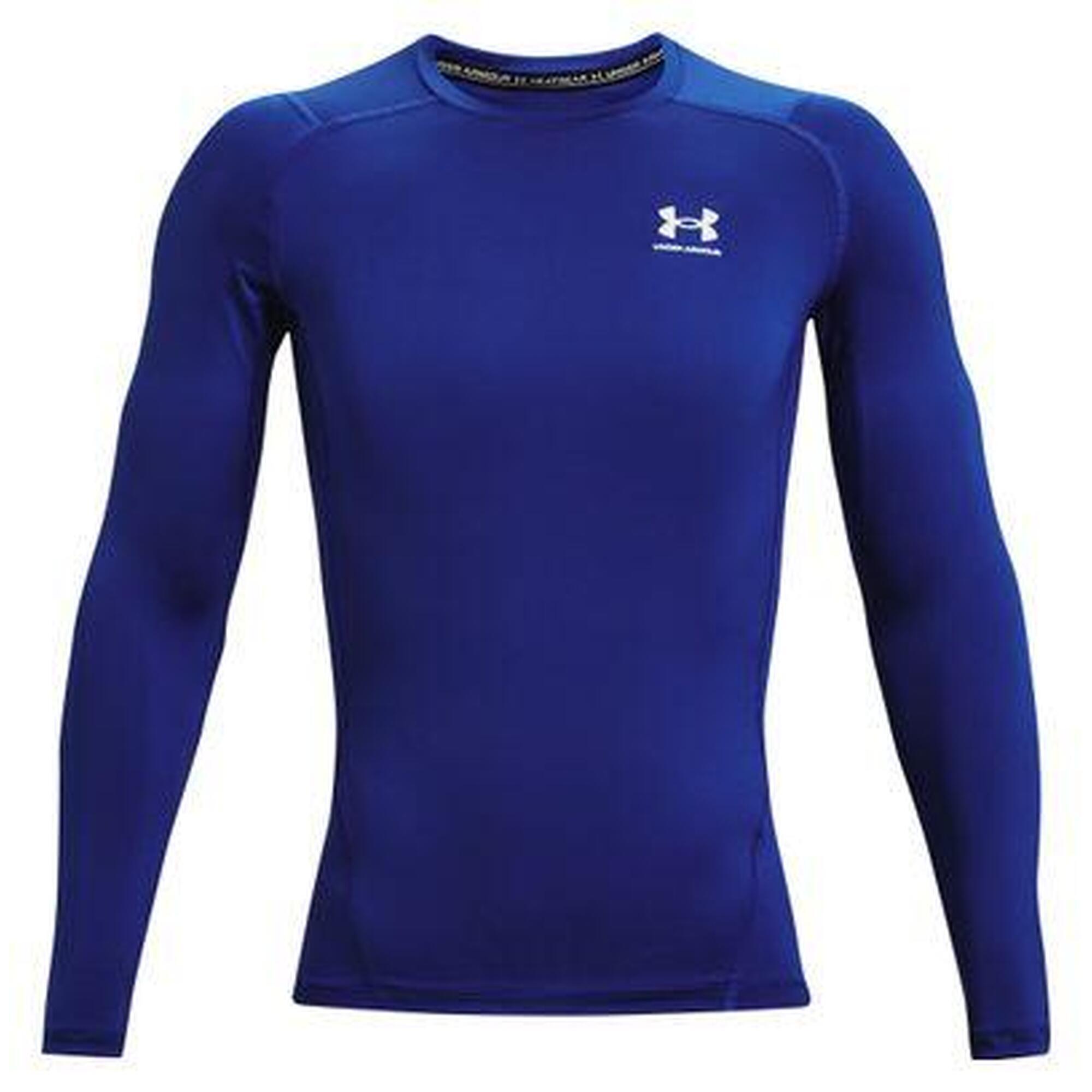 Tricou cu mânecă lungă Under Armour HeatGear compresie albastru