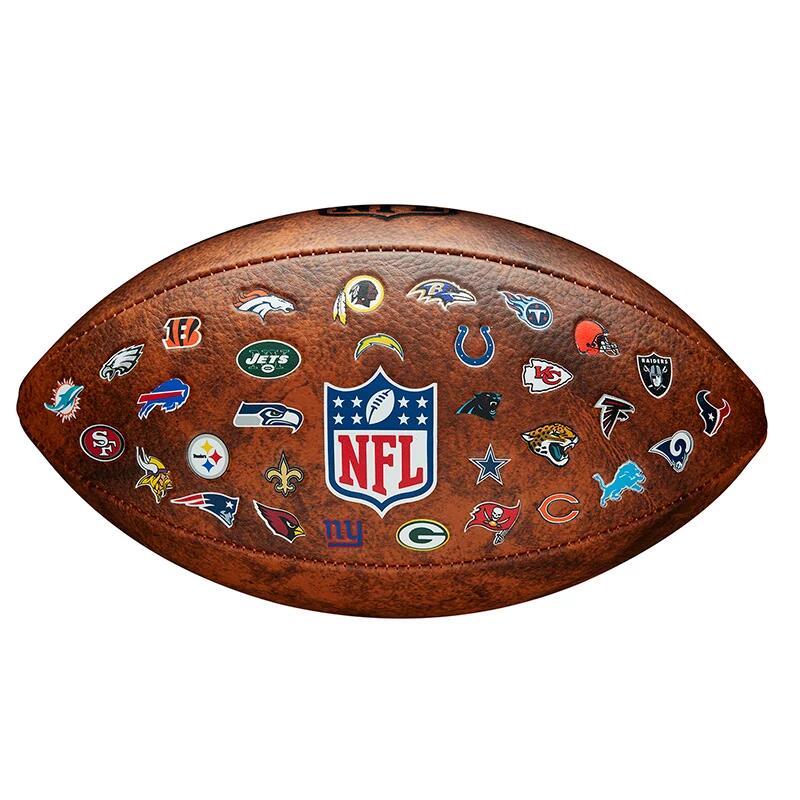 American Football Wilson NFL JR Throwback 32 Team Logo 4/4