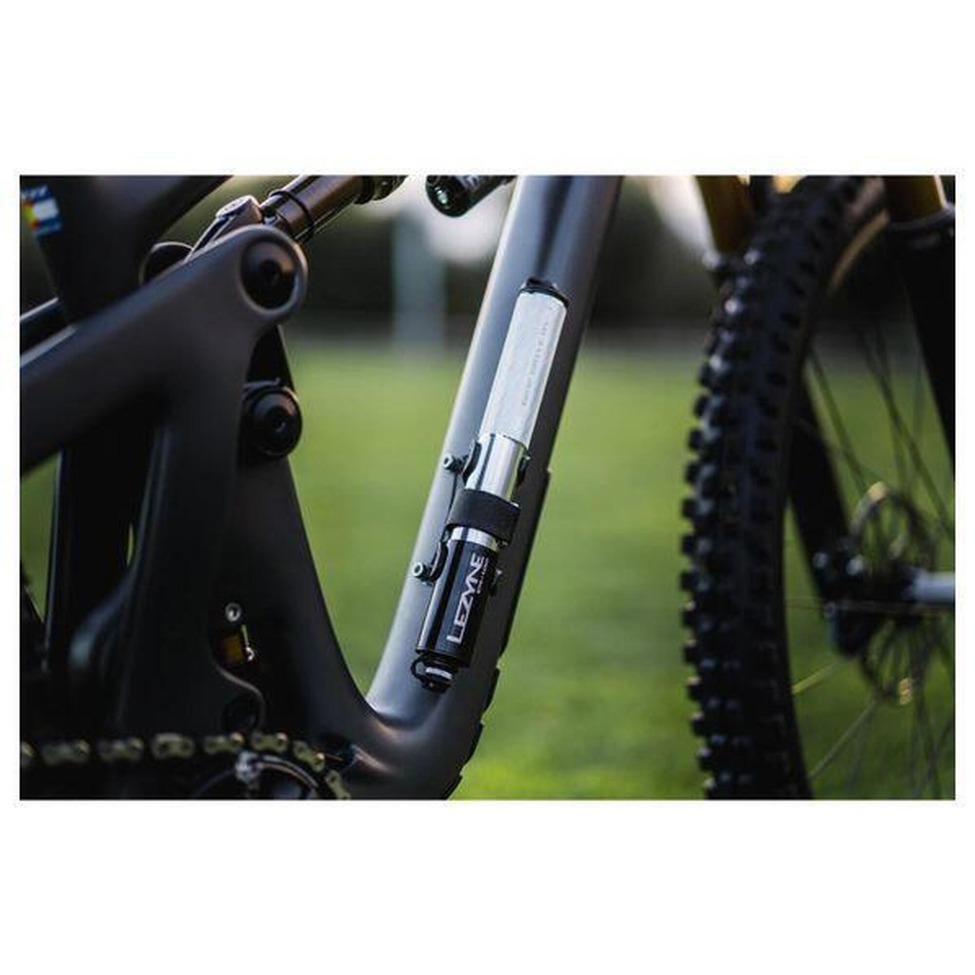 Pompe à Main Lezyne Grip Drive HV S (Max 90 psi / 6.2 bar) Noir / Rouge