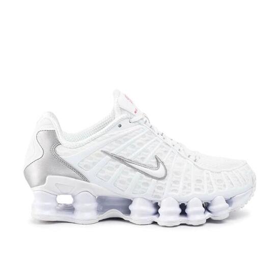 Zapatillas Shox TL White Metallic Silver Max Orange
