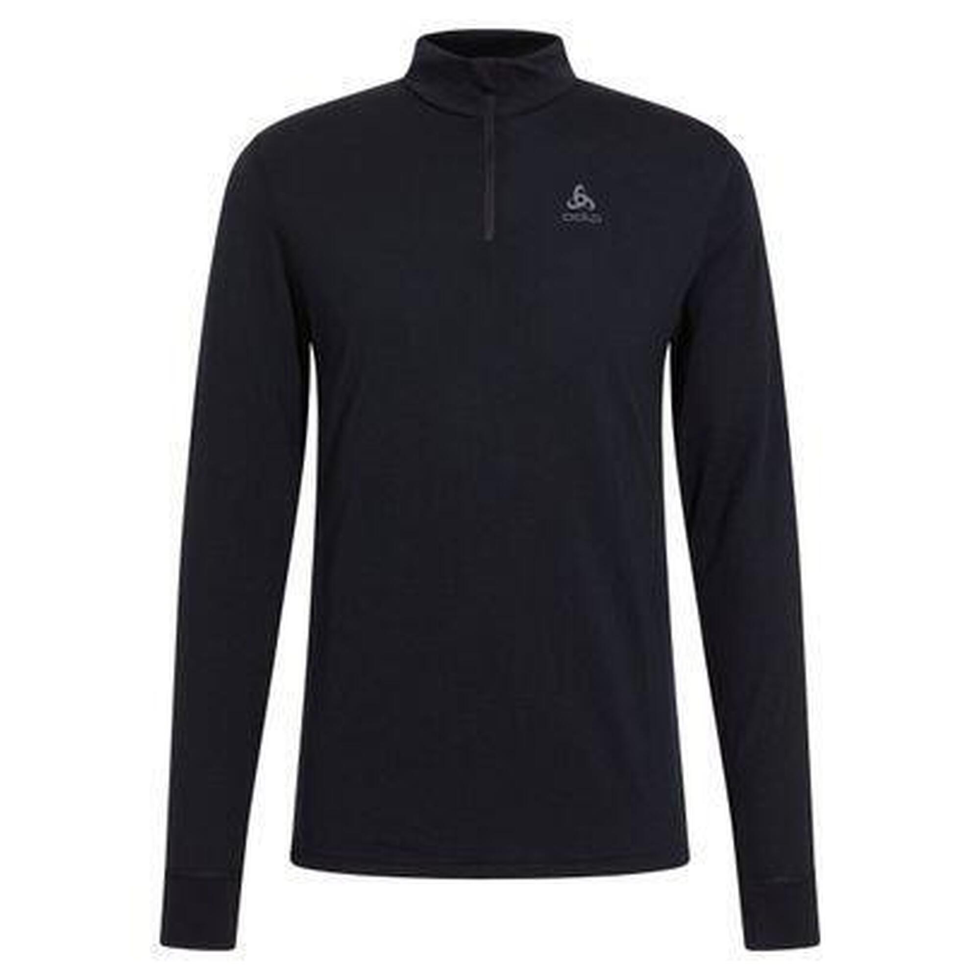 Odlo - Base Layer Odlo 1/2 Zip Merino 200 Noir - Sous Maillot Manche Longue - Gris|noir - S - Decathlon