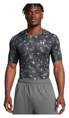 Under armour heatgear men's black/white compression jersey