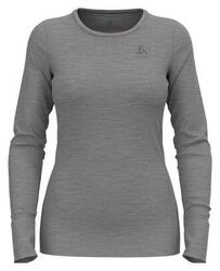 Baselayer Femme Odlo Merinos 200 Natural - Col rond - Gris