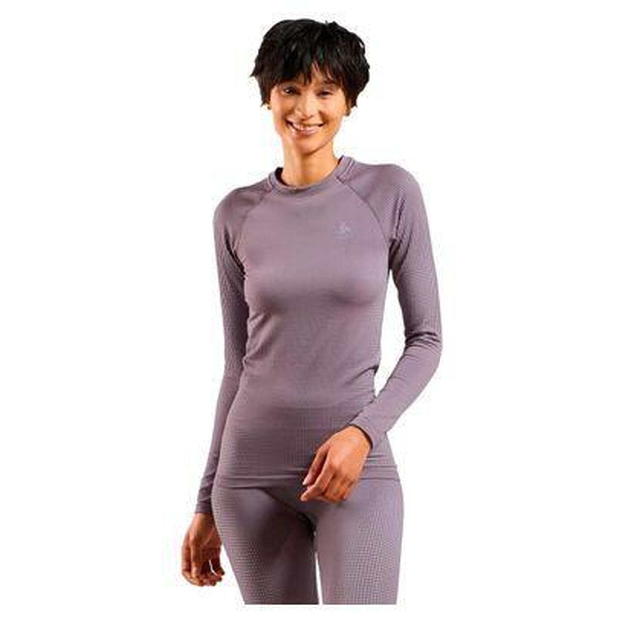 Odlo - Baselayer Odlo Performance Warm Gris Femme - Maillot Manches Longues - Gris - 42 M/l - Decathlon