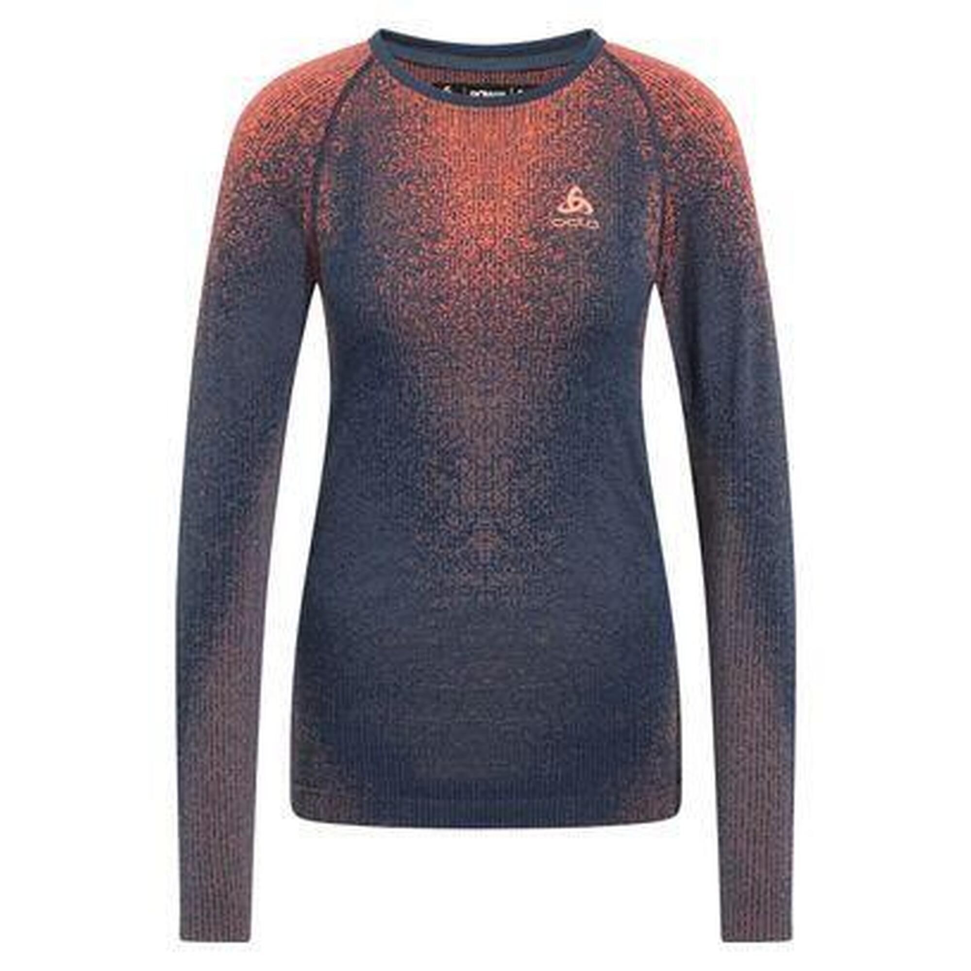 Odlo - Odlo Blackcomb Sous-vêtement Femme Manches Longues Col Rond Bleu - Sous Maillot Manche Longue - Bleu|gris|rouge|violet - 42 M/l - Decathlon