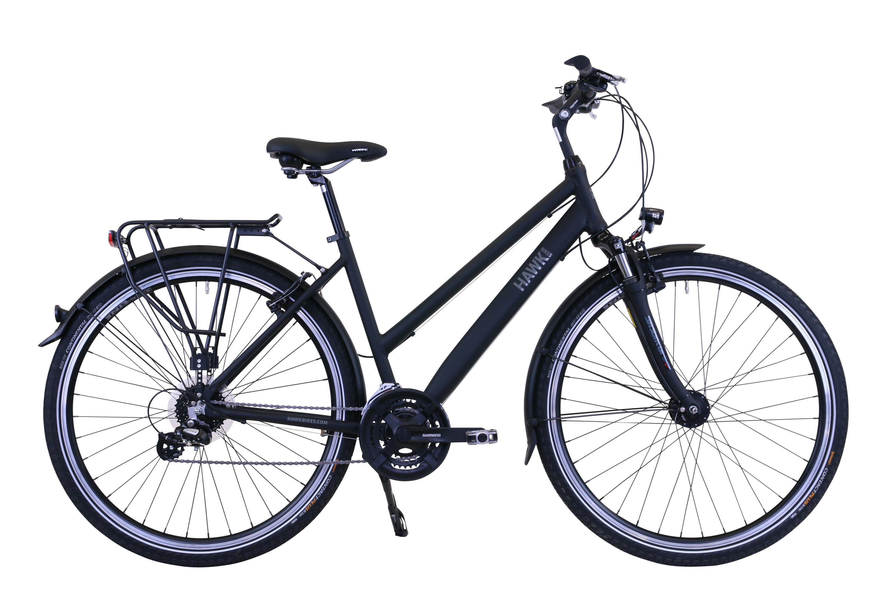 HAWK BIKES HAWK Trekking Lady Premium Fahrrad Damen 28 Zoll 48 cm 24 Gang Kettenschaltung