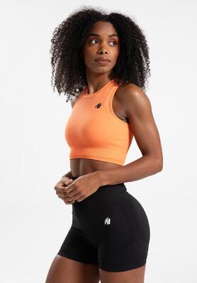 Olivia Nahtlos Crop-Top - Peach