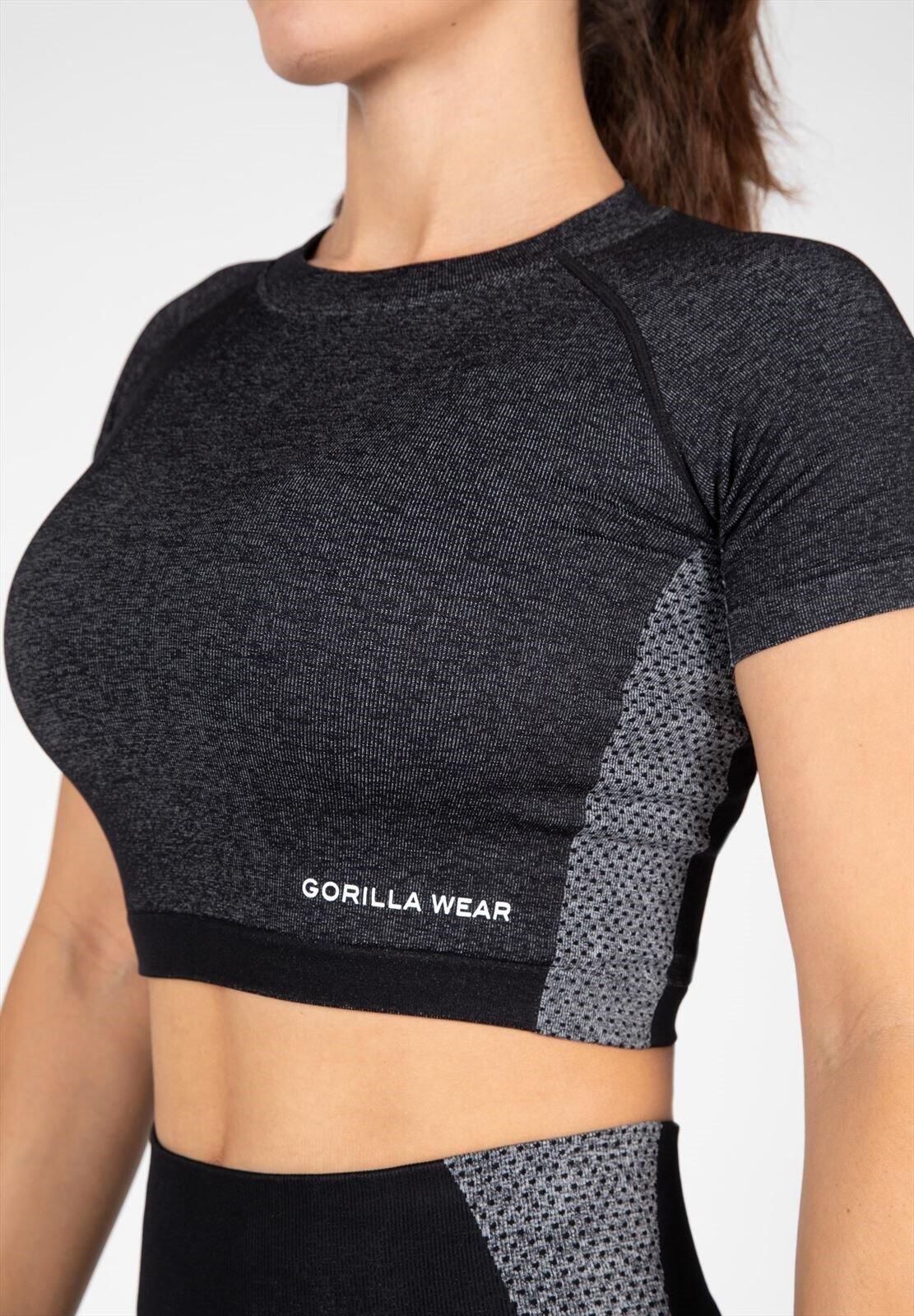 Selah Sin costura Top corto - Negro 2/6