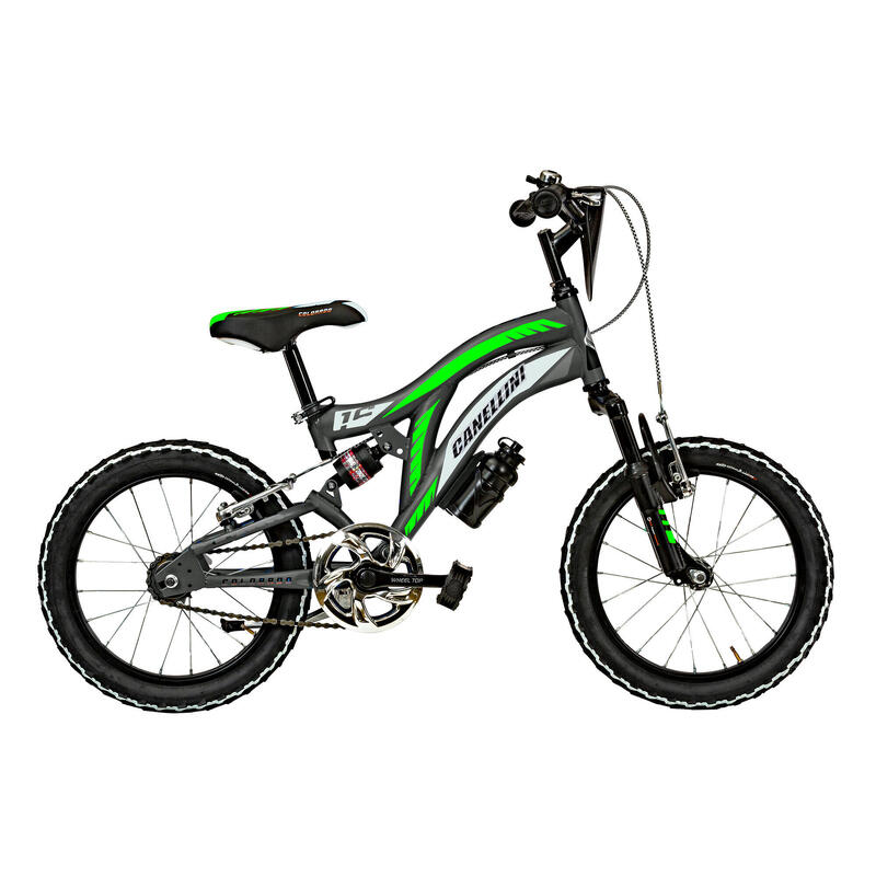 Bicicletă pentru băieți Canellini COLORADO 16" - Titan/Verde