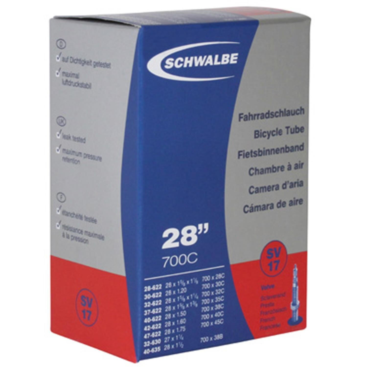 Schwalbe - Chambre A Air Velo 700 X 28-45 - 27x1 1-4 Schwalbe Vp - 4026495098564 - Chambre À Air - Taille Unique - Decathlon
