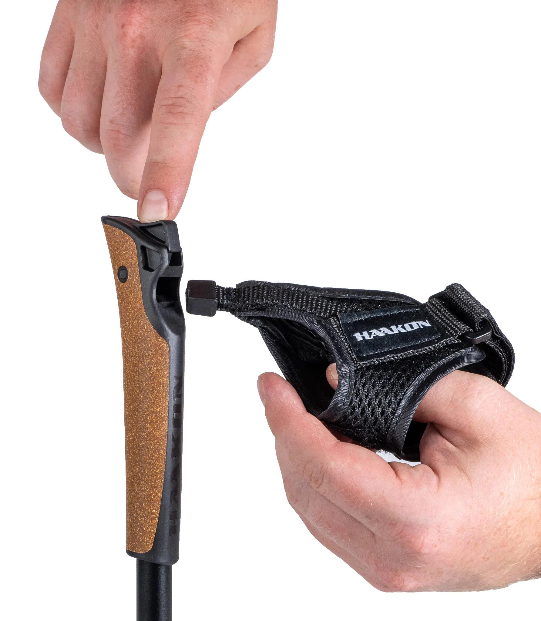 Opvouwbare en telescopische Nordic walking stokken Bronze 7/7