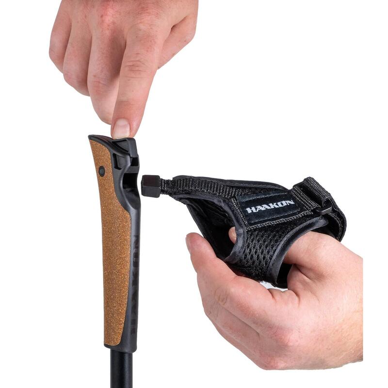 Nordic walking hole HAAKON Silver Double Telescopic
