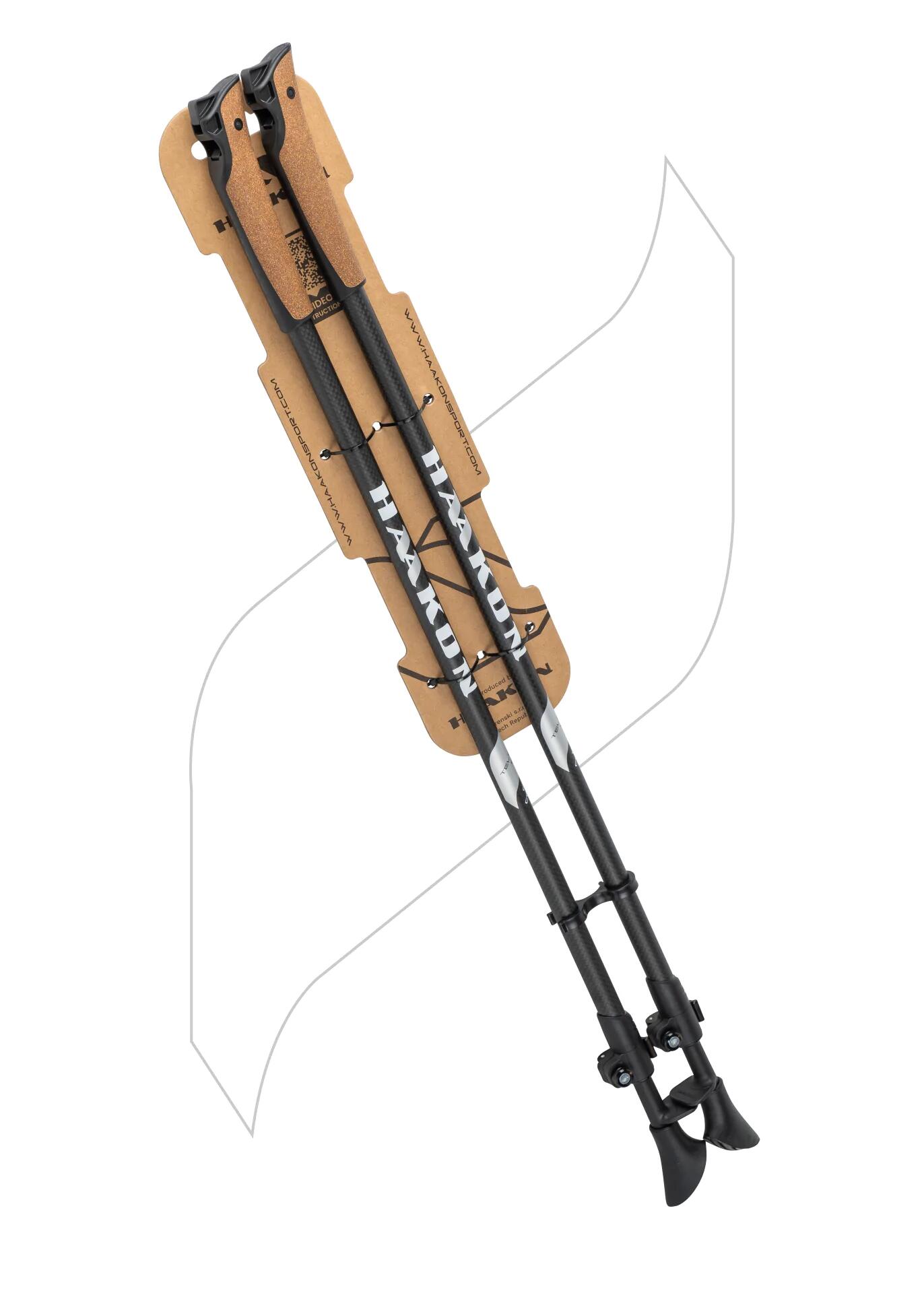 HAAKON Telescopische Nordic walking stokken Silver