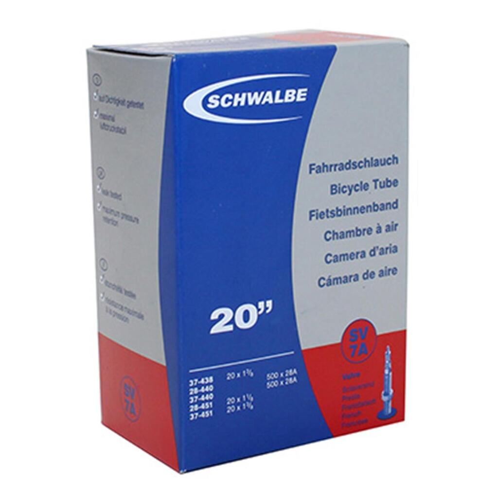 Schwalbe SV7A 20-inch inner tube, 28/37-438/451, Presta (SV) 40 mm.